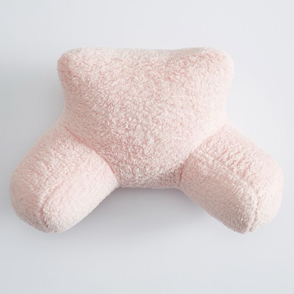Cozy Sherpa Backrest Pillow Cover - Powdered Blush